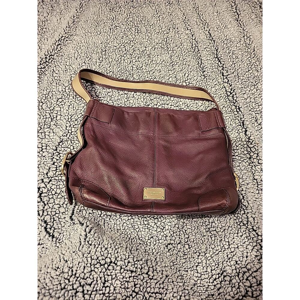 Michael Kors Purple Pebbled Leather Hobo Bag Large
